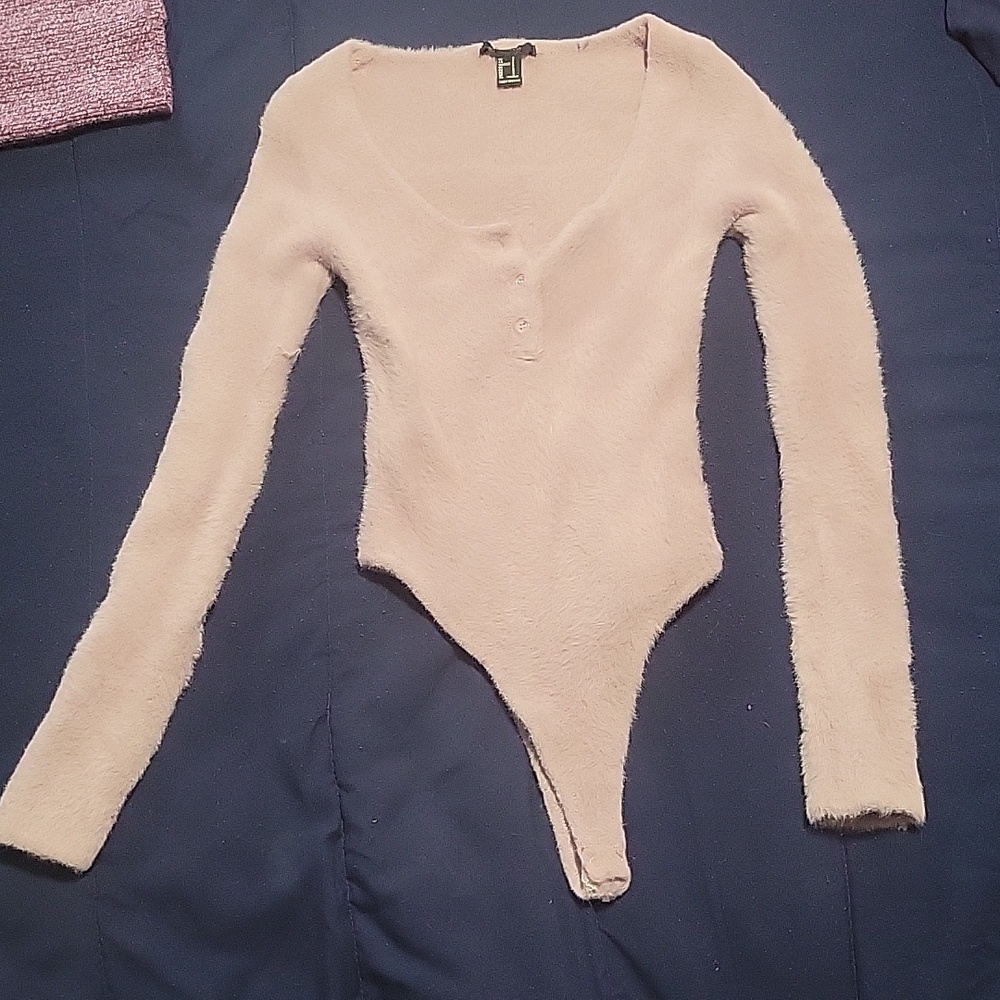 Forever 21 fuzzy bodysuit